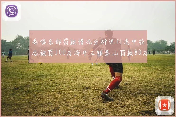 各俱乐部罚款情况分析津门虎申花各被罚100万海牛三镇泰山罚款80万